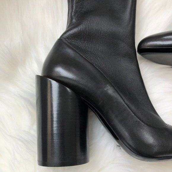 Givenchy Black Stretch Leather Runway Boots Size 38 - Picture 7 of 16